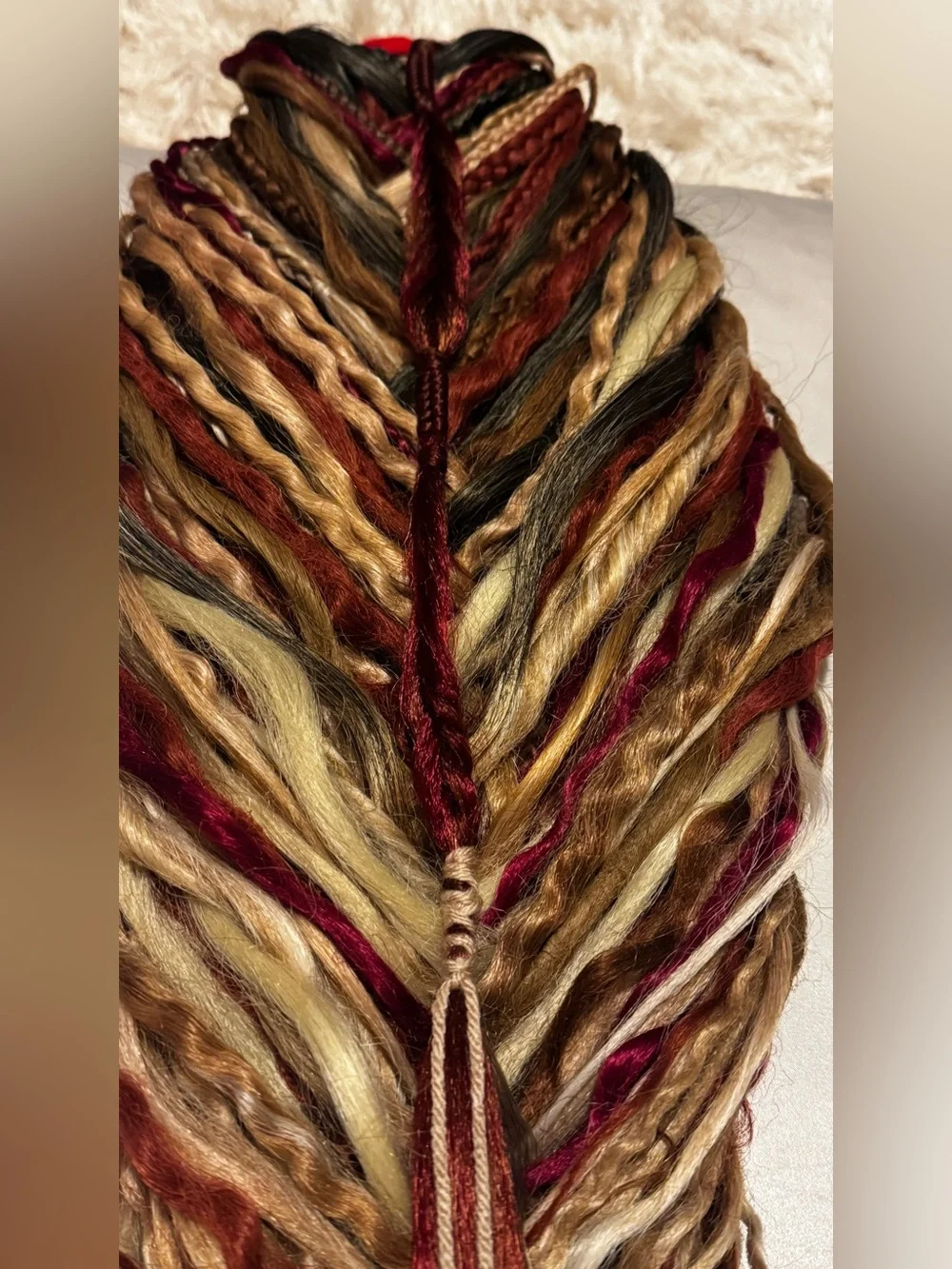 Boho Viking Full Set Dreadlock Extensions - Warm Tones